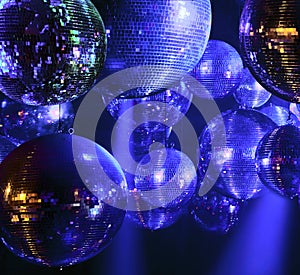 Disco ball at nightclub