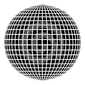 Disco ball Disco party concept Ball world concept Web idea icon black color vector illustration flat style image photo