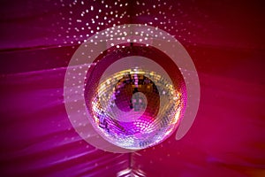 Disco ball with sining light