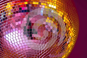 Disco ball with sining light
