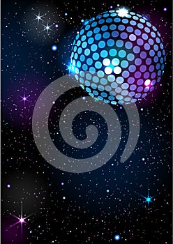 Disco Ball. Vector background.