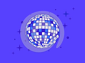 Disco ball Vector icon Disco ball Vector icon Disco ball Vector icon. Party. Dj. Night Club. Mirror glitter disco ball