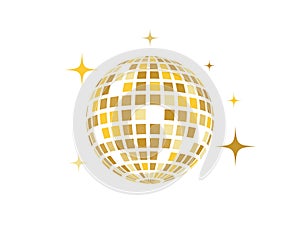 Disco ball vector icon illustration