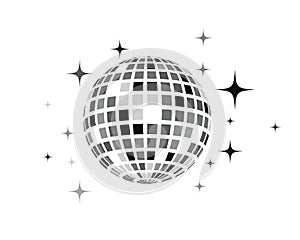 Disco ball vector icon illustration