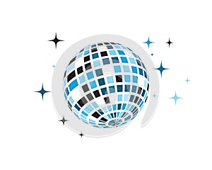 Disco ball vector icon illustration