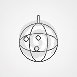 Disco ball vector icon sign symbol