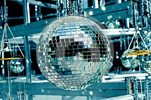 Disco balls background with mirror balls