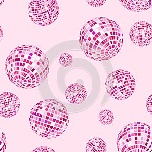 Disco balls seamless pattern