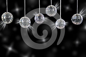 Disco balls with silver shining