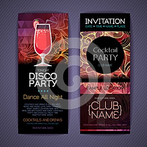 Disco cocktail identity templates.