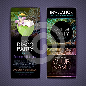 Disco cocktail identity templates.
