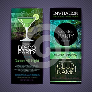 Disco cocktail identity templates.