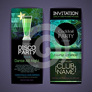 Disco cocktail identity templates.