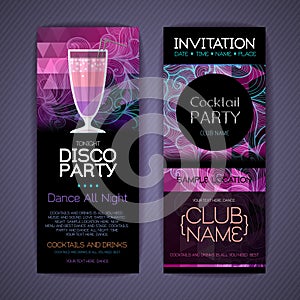 Disco cocktail identity templates.