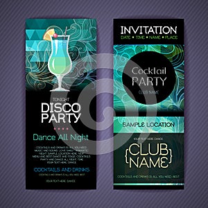Disco cocktail identity templates.