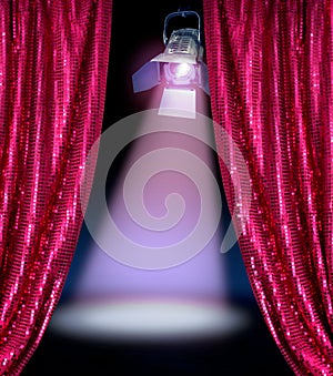 Disco curtains reveal show
