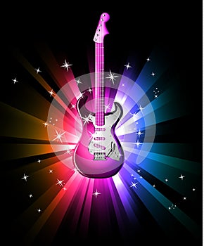 Disco Dance Background with Electric Guitar