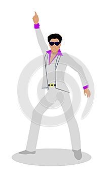 Disco Dancer Vector Illustration in Flat Design