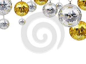 Disco glitter balls for christmas or new year ornament holidays