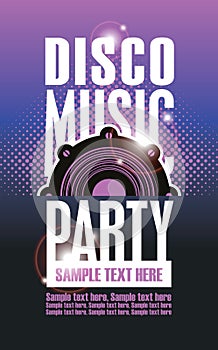 Disco Music party poster