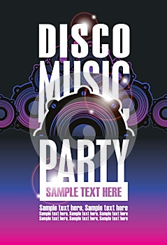 Disco Music party poster