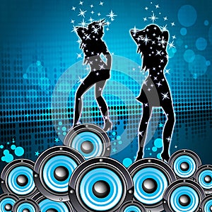 Disco Music Shows Sound Party And Melody