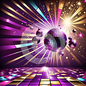 Disco party background colorful art vintage vibes seq 4 of 59