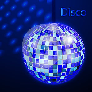 Disco party background. Music dance vector design for advertise. Disco ball flyer or poster design