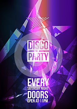 Disco Party Background - Vector Illustration