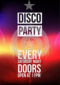 Disco Party Background - Vector Illustration