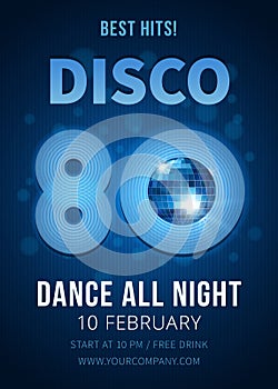Disco party. Best hits of the 80s
