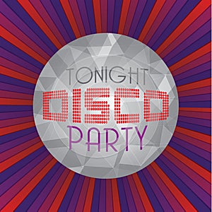 Disco party design template.