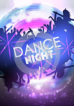 Disco Party Poster - Vector Illustration