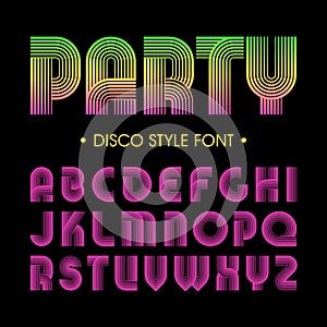 Disco party style font photo