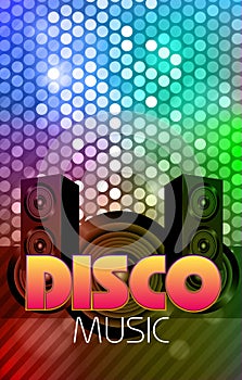 Disco poster. Abstract background
