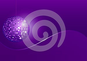 Disco Sphere Disco Sphere on Violet Background