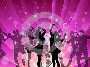 Disco Women Indicates Dance Discotheque And Female