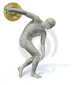 Discobolus with bitcoin launching