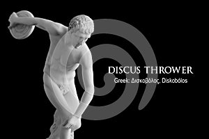 Discobolus on a black background
