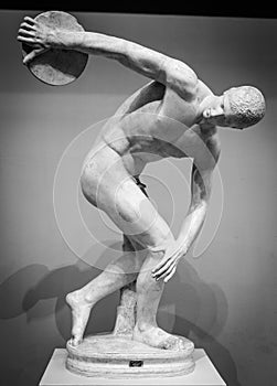 Discobolus classical ancient sculpture