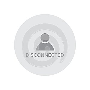 Disconnected avatar profile icon vector of streaming or webinar