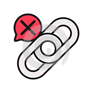 Disconnected or broken link icon