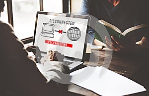 Disconnected Disconnect Error Inaccessible Concept photo