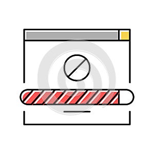 disconnected download color icon vector illustration