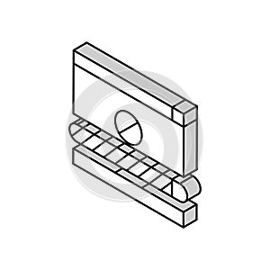 disconnected download isometric icon vector illustration