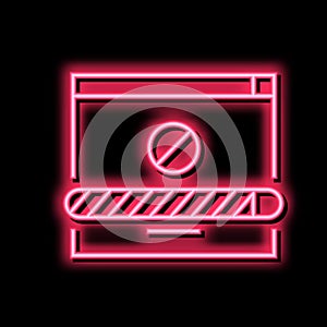 disconnected download neon glow icon illustration