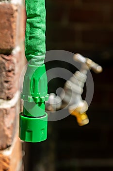 A disconnected hosepipe during a drought in the UK