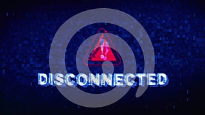 Disconnected Text Digital Noise Twitch Glitch Distortion Effect Error Animation.