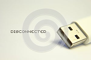 Disconnected USB cable detail