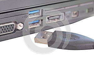 Disconnected usb connector
